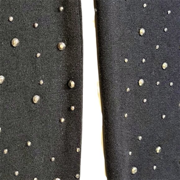 SEQUIN Black Stretchy Leggings - One Size Fits Most - Picture 6 of 12